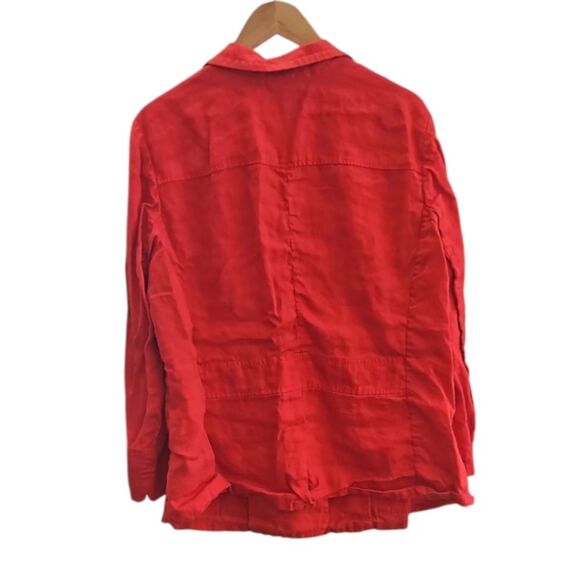 Lauren Ralph Lauren Red 100% Linen Blazer Jacket Women’s 18W Holiday Resort Chic - Picture 2 of 13